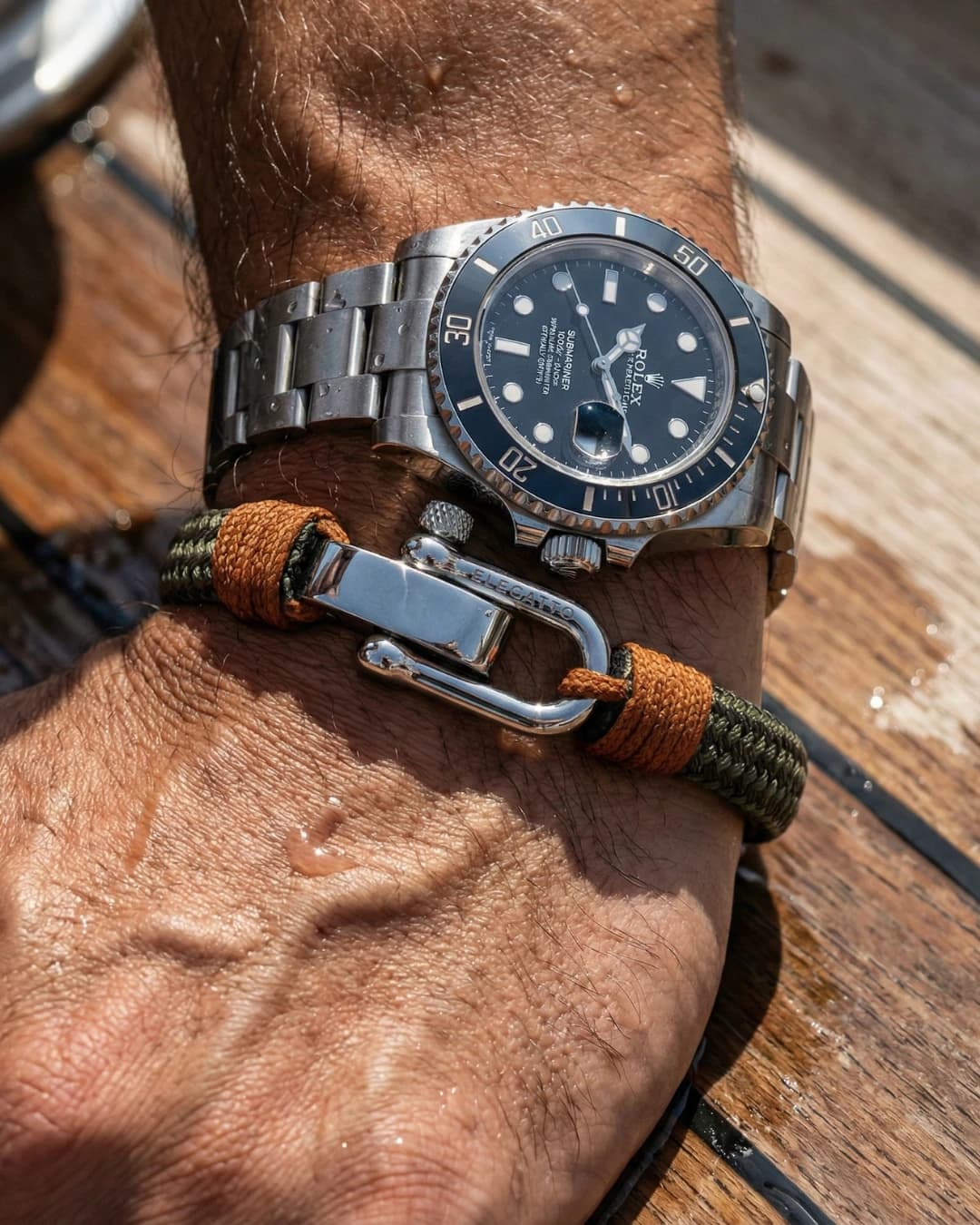 E-shot Studio lifestyle layout — AI product photo in premium contextual scene for D2C brands